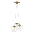 Auresa Three Light Pendant in Soft Brass