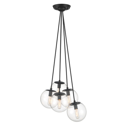 Auresa Five Light Pendant in Coal