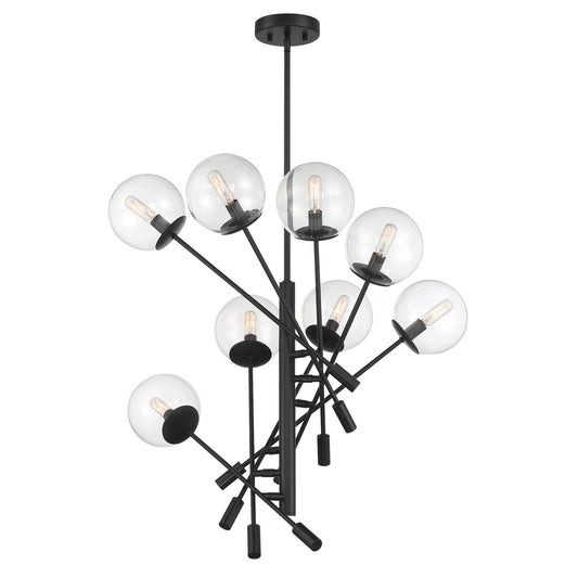 Auresa Eight Light Pendant in Coal