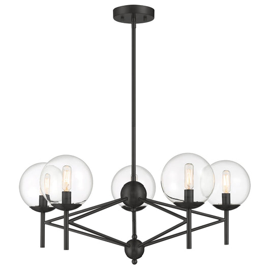 Auresa Five Light Chandelier in Coal
