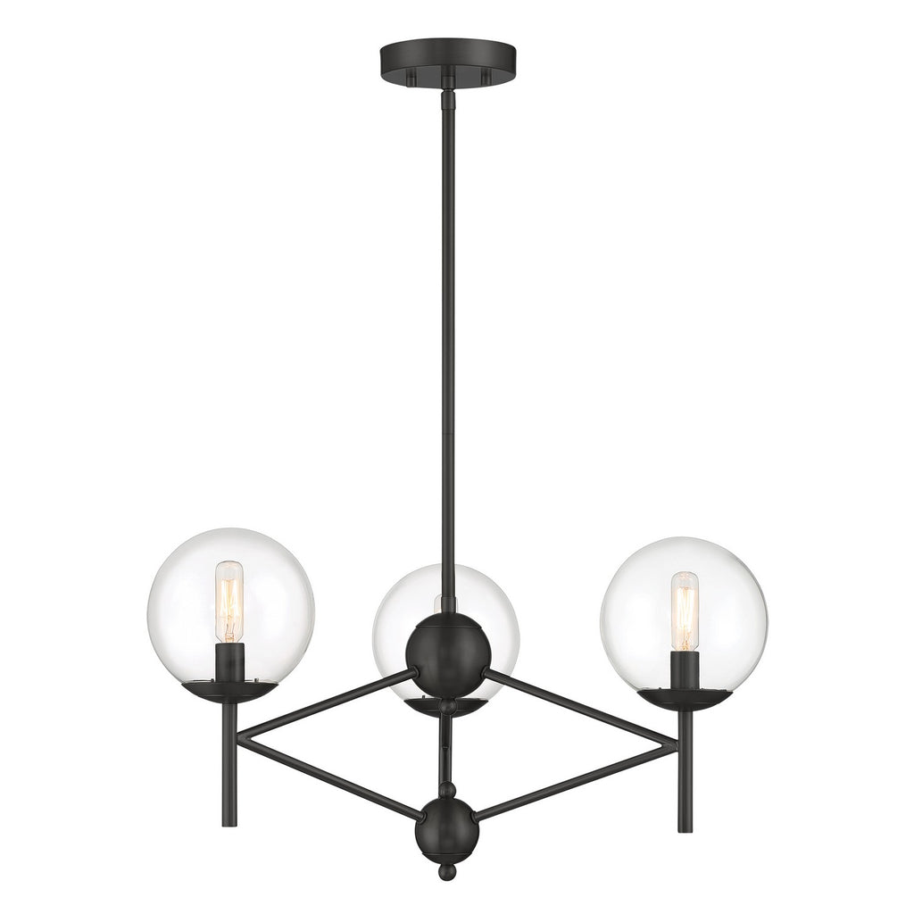 Auresa Three Light Pendant in Coal