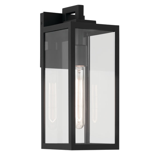 Branner One Light Outdoor Wall Mount in Textured Black