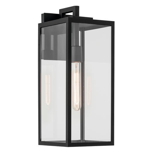 Branner One Light Outdoor Wall Mount in Textured Black