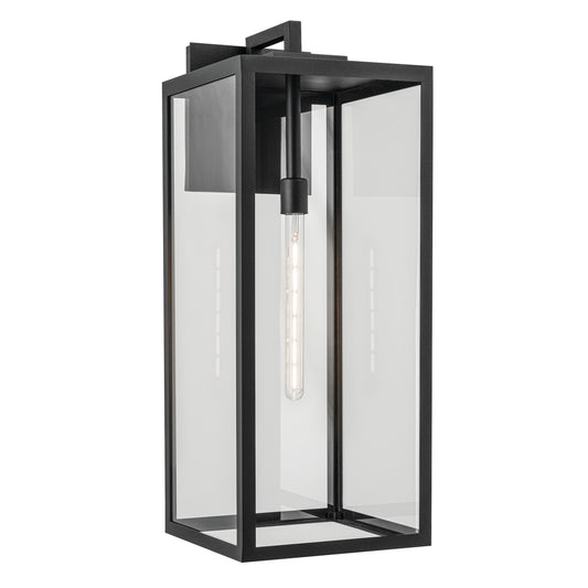 Branner One Light Outdoor Wall Mount in Textured Black