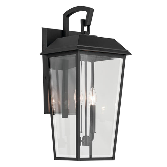 Mathus Two Light Outdoor Wall Mount in Textured Black