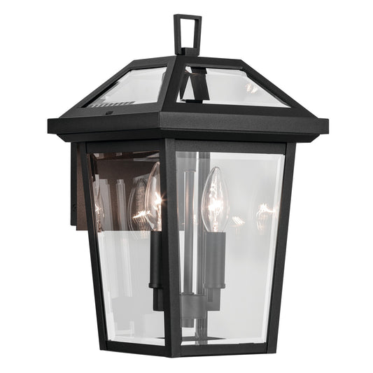 Regence Two Light Outdoor Wall Mount in Textured Black