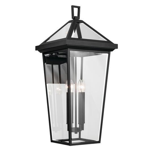 Regence Four Light Outdoor Wall Mount in Textured Black