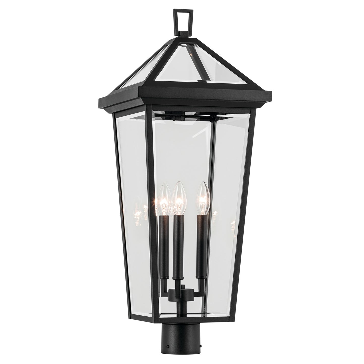Regence Three Light Outdoor Post Mount in Textured Black
