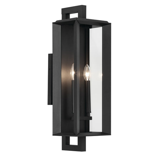 Kroft Two Light Outdoor Wall Mount in Textured Black