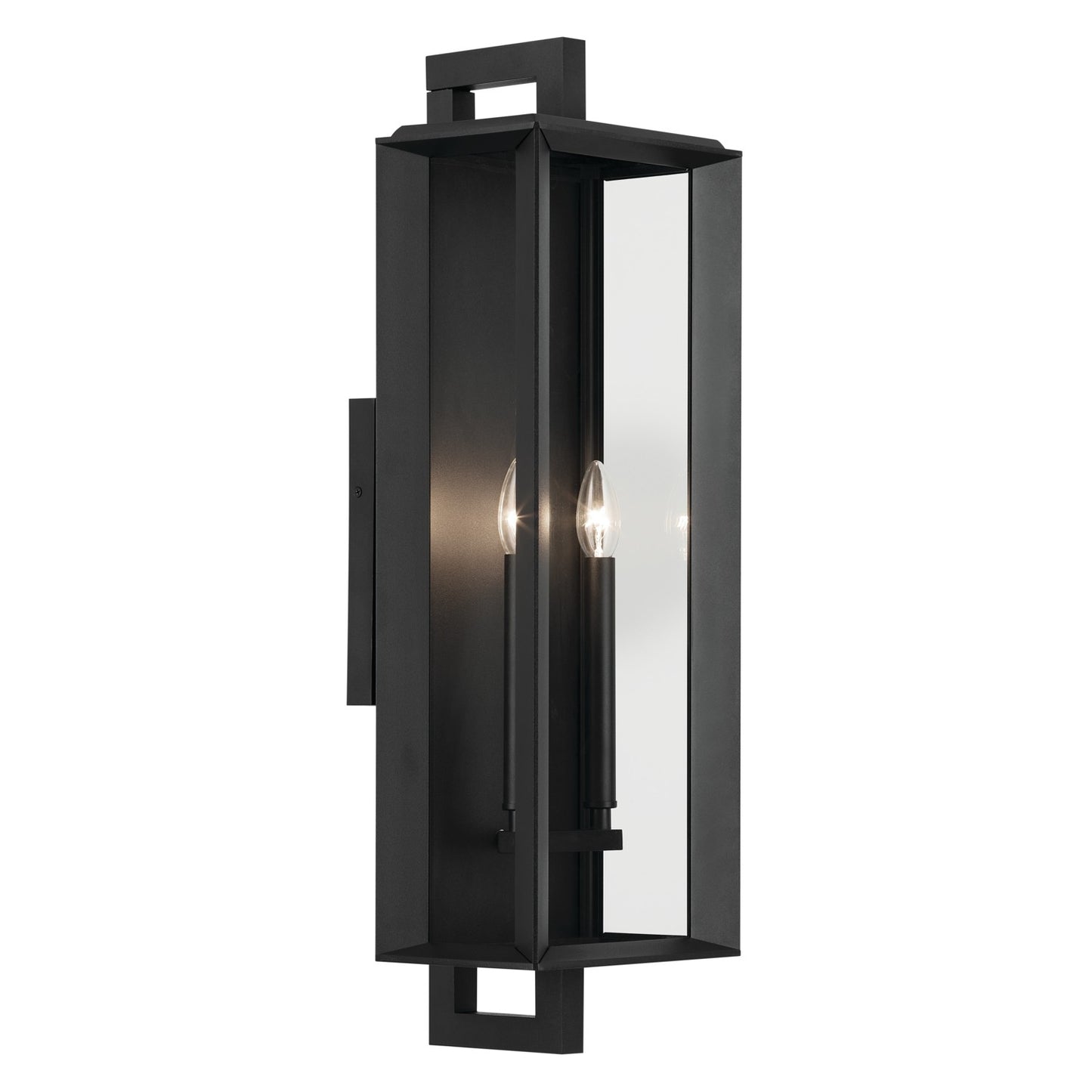 Kroft Two Light Outdoor Wall Mount in Textured Black