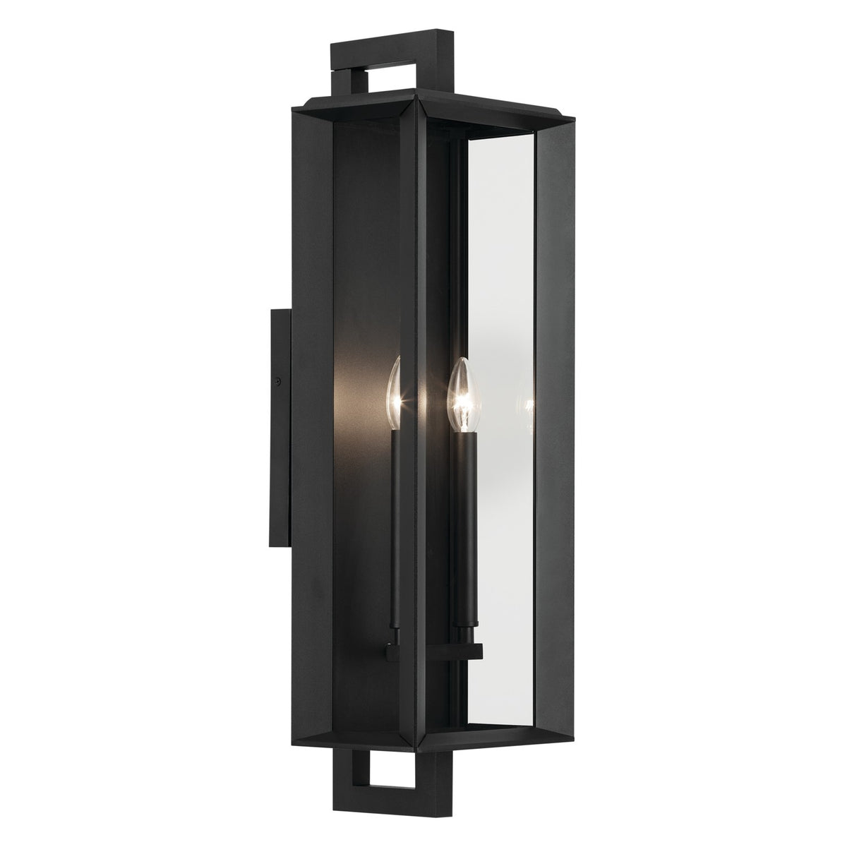 Kroft Two Light Outdoor Wall Mount in Textured Black