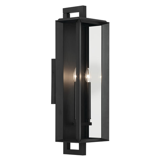 Kroft Two Light Outdoor Wall Mount in Textured Black