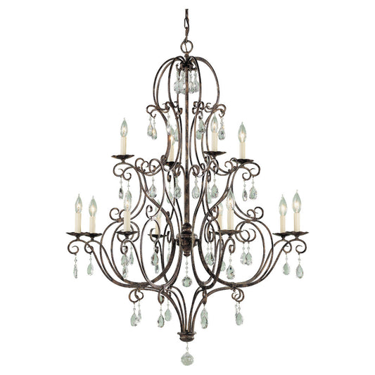Chateau 12 Light Chandelier in Mocha Bronze