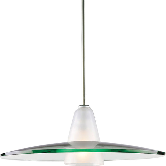 Glass Pendants One Light Pendant in Brushed Nickel