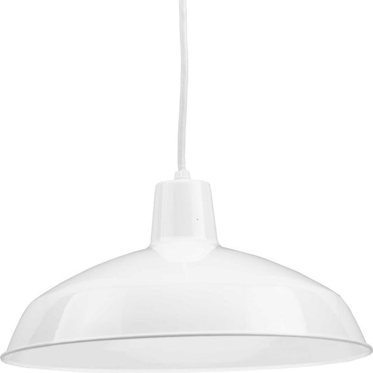 Progress Lighting - P5094-30 - One Light Pendant - Metal Shade Pendant - White
