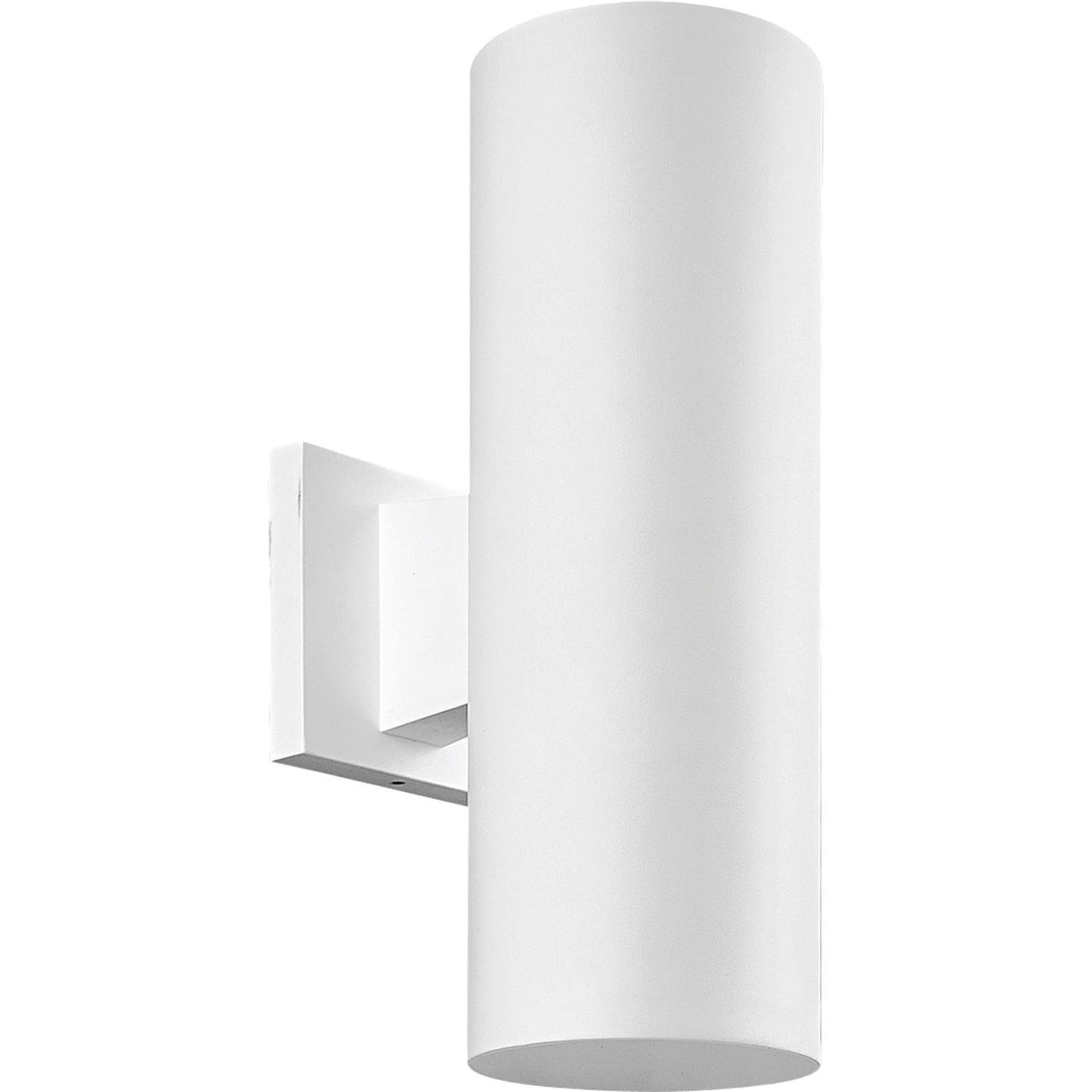 Cylinder Two Light Outdoor Wall Mount in White