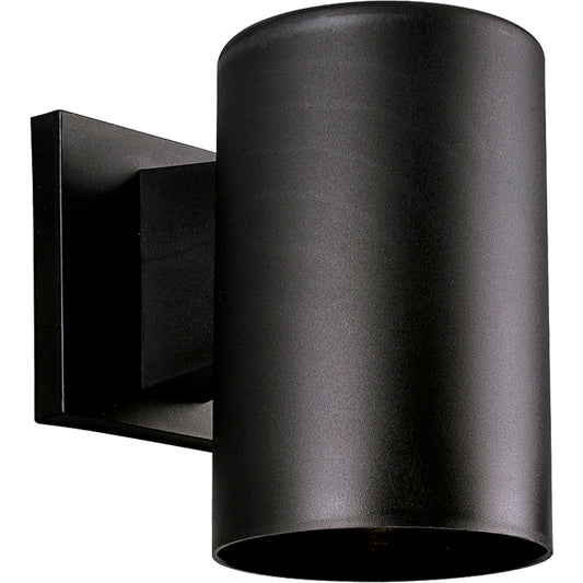 Cylinder One Light Outdoor Wall Lantern in Black