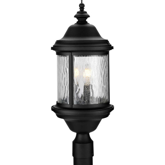 Ashmore Three Light Post Lantern in Textured Black