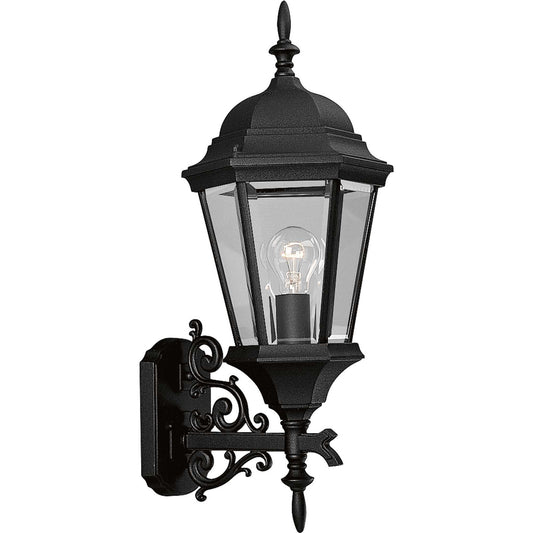Welbourne One Light Wall Lantern in Textured Black