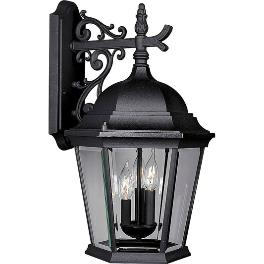 Welbourne Three Light Large Wall Lantern in Textured Black