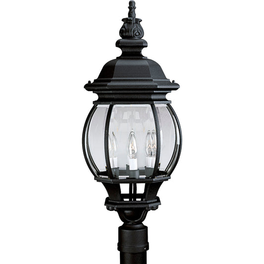 Onion Lantern Four Light Post Lantern in Textured Black