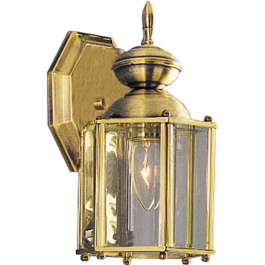 BrassGUARD Lantern One Light Wall Lantern in Polished Brass
