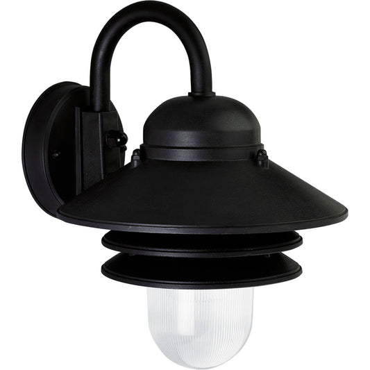 Newport One Light Wall Lantern in Textured Black