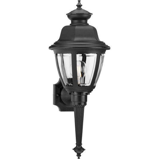 Non-Metallic Incandescent One Light Wall Lantern in Black