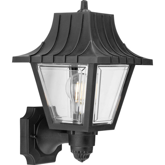 Mansard One Light Wall Lantern in Black