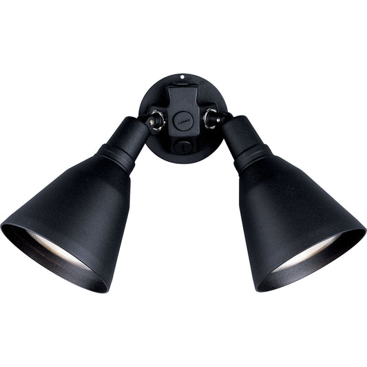 Par Lampholder Two Light Wall Lantern in Black
