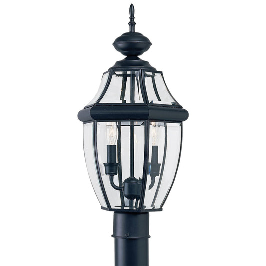 Lancaster Two Light Outdoor Post Lantern in Black