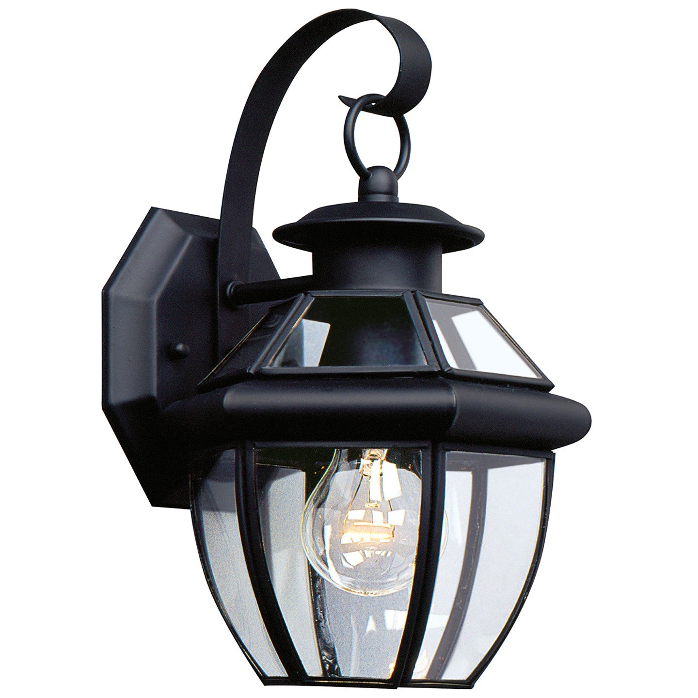 Lancaster One Light Outdoor Wall Lantern in Black