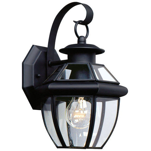 Lancaster One Light Outdoor Wall Lantern in Black
