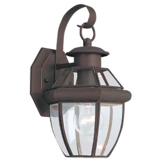 Lancaster One Light Outdoor Wall Lantern in Antique Bronze