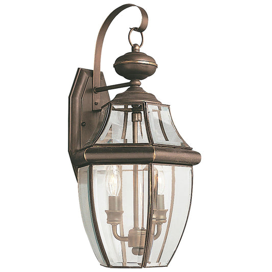Lancaster Two Light Outdoor Wall Lantern in Antique Bronze