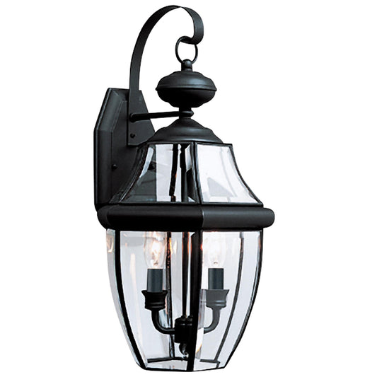 Lancaster Two Light Outdoor Wall Lantern in Black