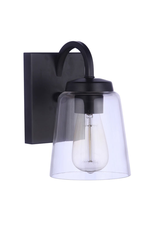 Elsa One Light Wall Sconce in Flat Black