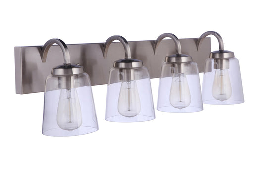 Elsa Four Light Vanity in Brushed Polished Nickel