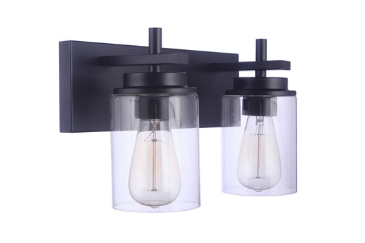 Reeves Two Light Vanity in Flat Black