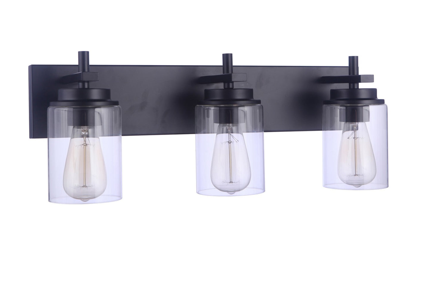 Reeves Three Light Vanity in Flat Black