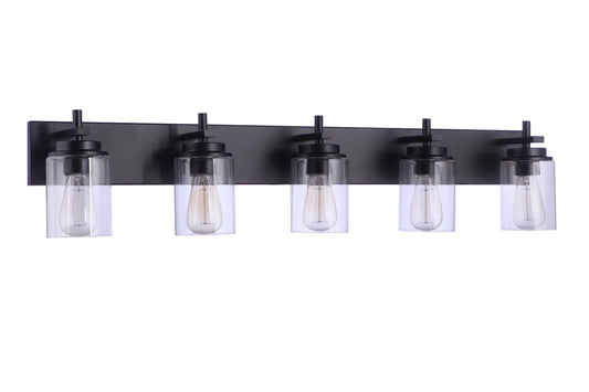 Reeves Five Light Vanity in Flat Black