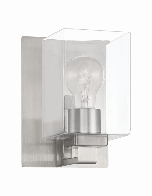 McClane One Light Wall Sconce in Brushed Polished Nickel