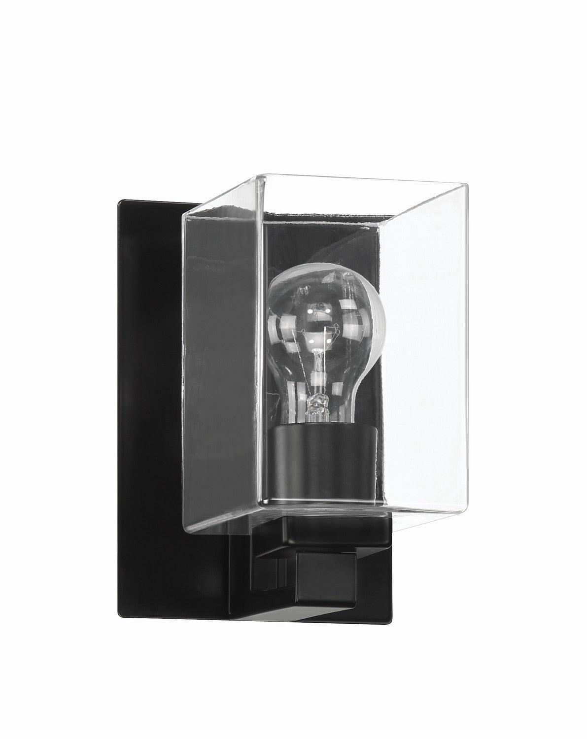 McClane One Light Wall Sconce in Flat Black