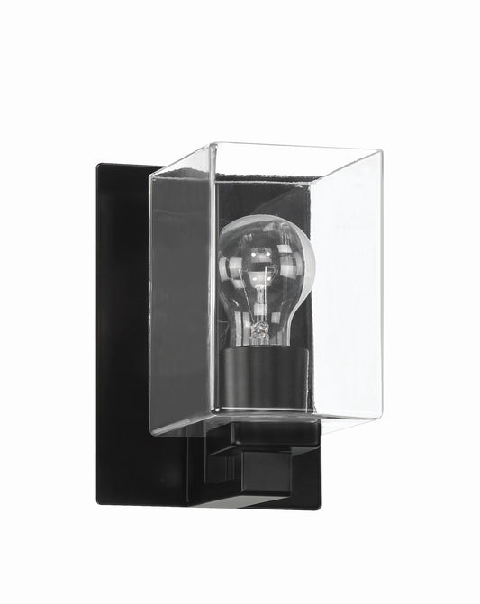 McClane One Light Wall Sconce in Flat Black