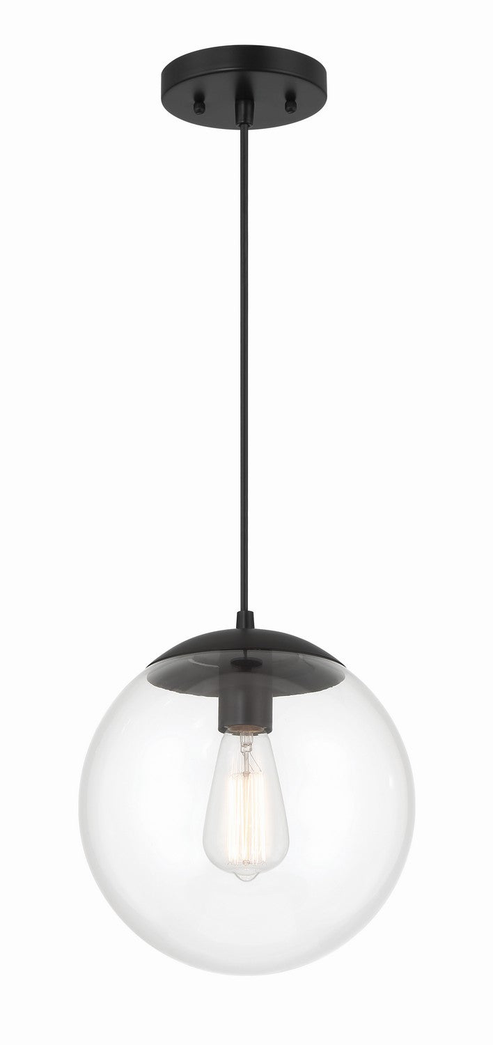 Gaze One Light Pendant in Flat Black
