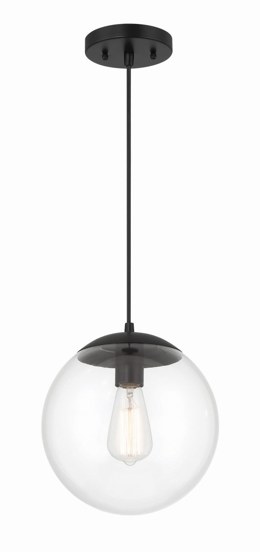 Gaze One Light Pendant in Flat Black