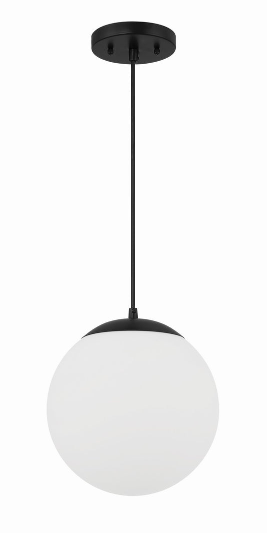 Gaze One Light Pendant in Flat Black