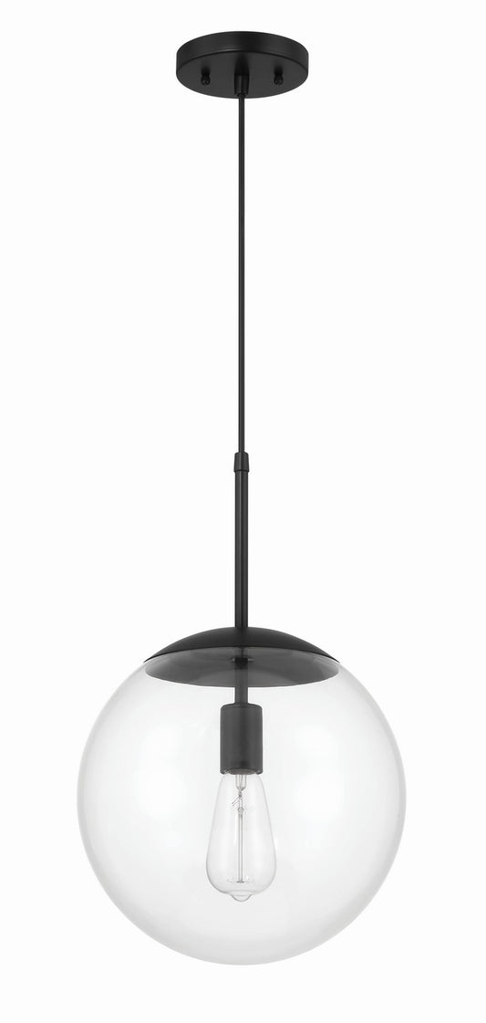 Gaze One Light Pendant in Flat Black