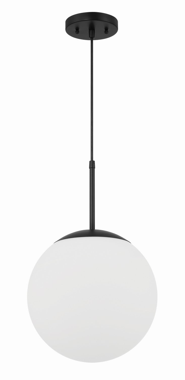 Gaze One Light Pendant in Flat Black