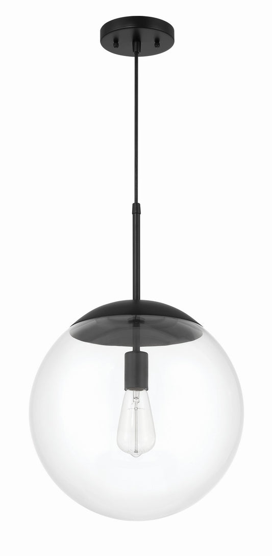 Gaze One Light Pendant in Flat Black